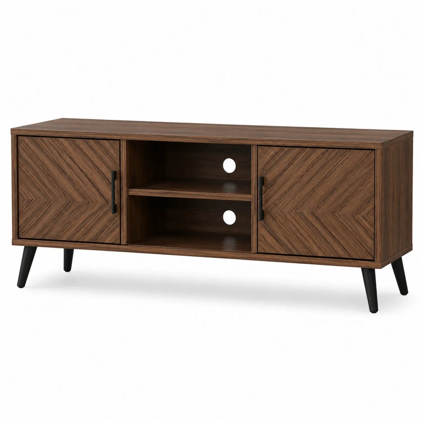 TV-Schrank Holzfurnier Braun 146x40x60 cm