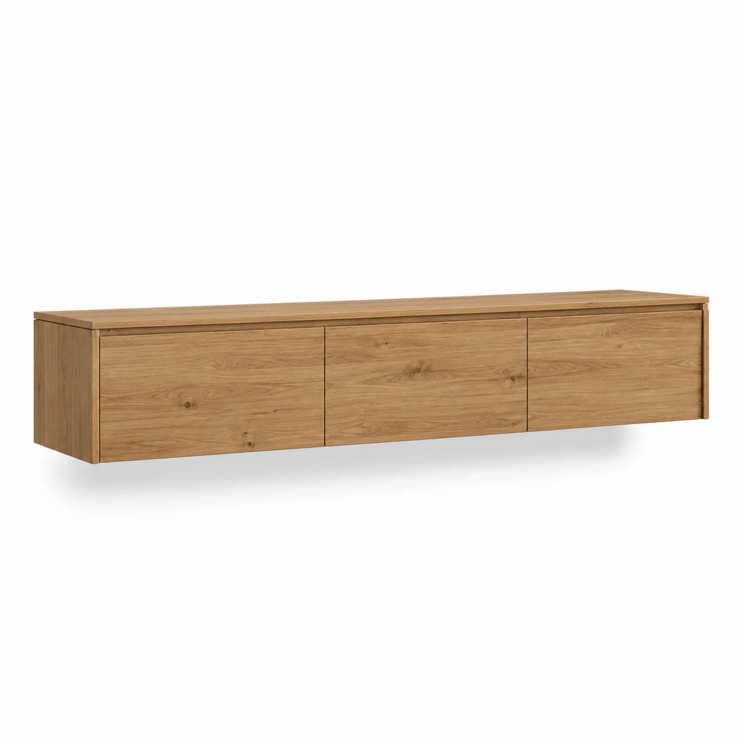 Wandhängendes TV-Möbel aus MDF mit Eichenfurnier 180 cm