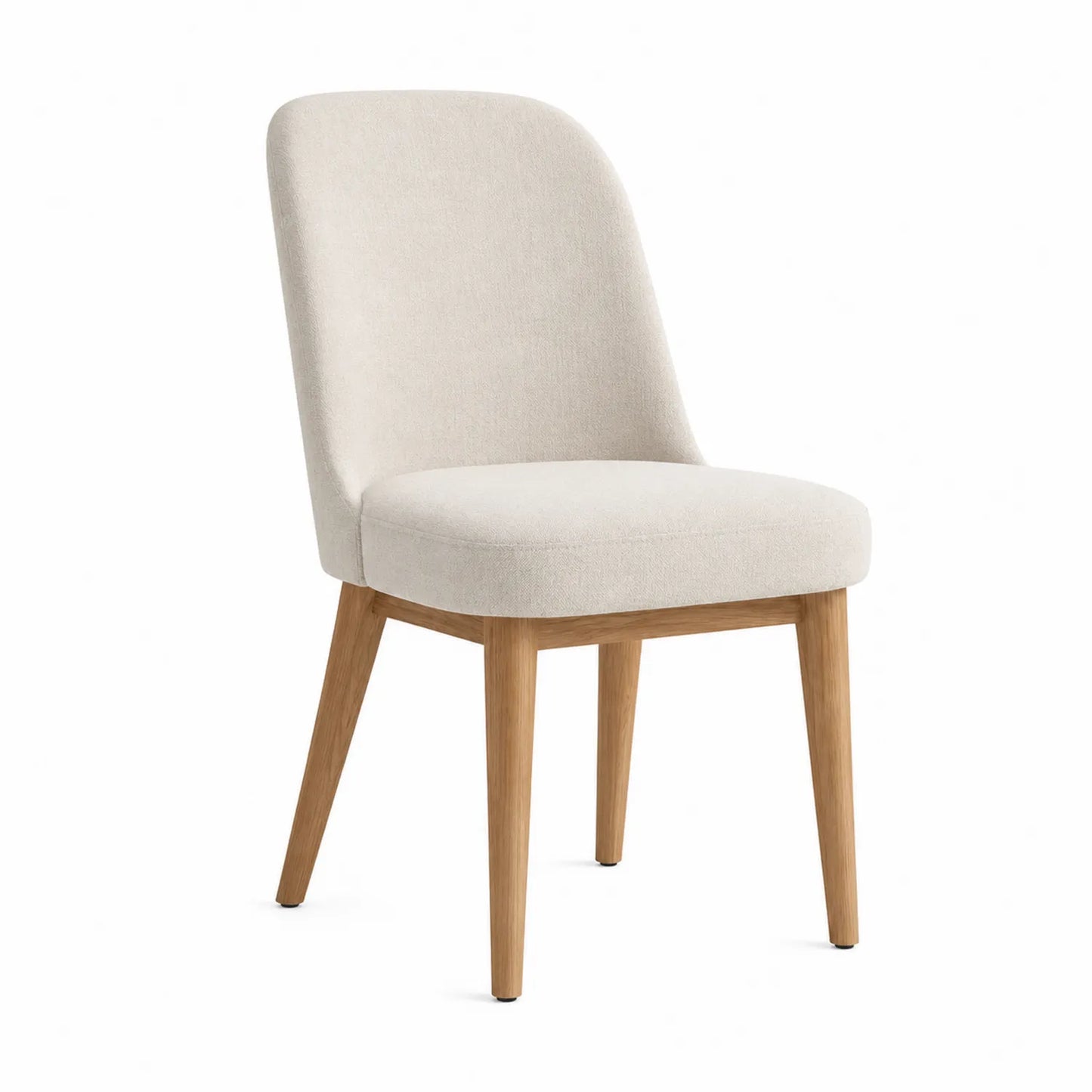 Esszimmerstuhl Stoff Beige Eichenholz