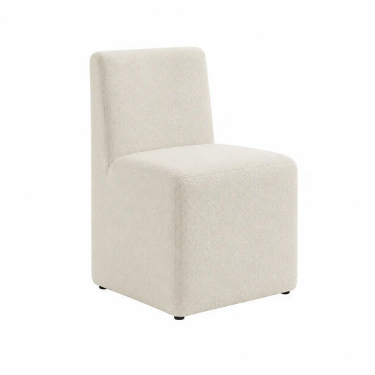 Esszimmerstuhl Rechteckig Stoff Beige 45x50x80cm