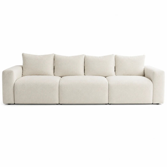 3-Sitzer Sofa Bouclé Creme 230 cm